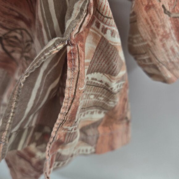 Vintage Cooke Street Honolulu Brown 100% Cotton Button Down Medium - Picture 7 of 12